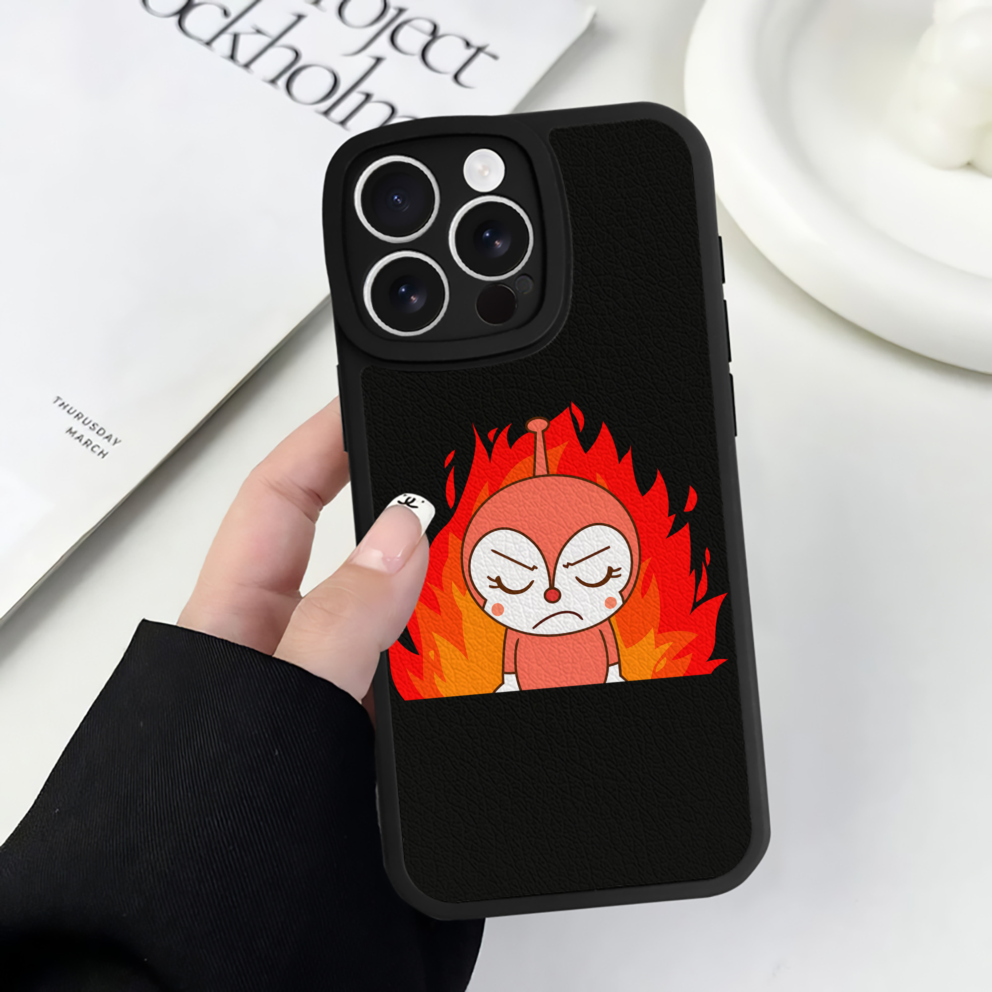 （画像用） アンパンマン Anpanman 【iPhone 16シリーズ対応】シリコンスマホケース（レザー調） 材質：シリコン